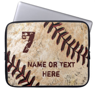 Persoonlijke honkbal laptophoes, NAAM en NUMMER Laptop Sleeve