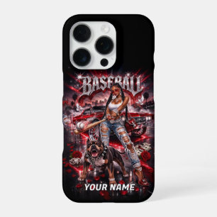 Persoonlijke honkbal telefoonhoes iPhone 16 pro hoesje