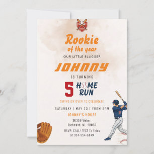 Persoonlijke honkbal verjaardagsfeest uitnodiging