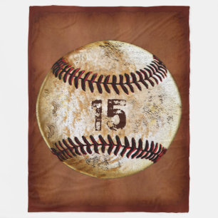 Persoonlijke honkbal werp deken, uw nummer fleece deken