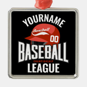 Persoonlijke honkbalspeler NAAM Team Kampioen Club Metalen Ornament