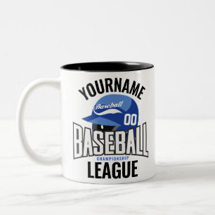 Persoonlijke honkbalspeler NAME Team Kampioen Club Tweekleurige Koffiemok