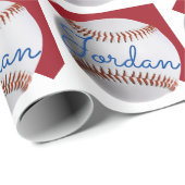 Persoonlijke honkbalsport cadeaupapier (Rol Hoek)
