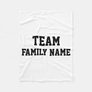 Persoonlijke honkbalstijl familie team peuter T-sh Fleece Deken