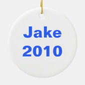 Persoonlijke honkbalversiering keramisch ornament (Achterkant)