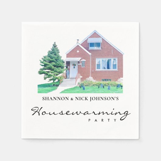 Persoonlijke Housewarming Party Napkins Servet (Voorkant)