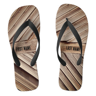 Persoonlijke Houten Panelen Teenslippers