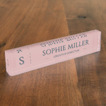 Persoonlijke houtskool naam stoffige roze cadeau