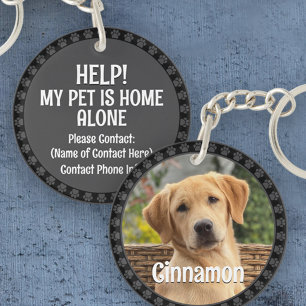 Persoonlijke huisdier foto Hond liefhebber naam No Sleutelhanger