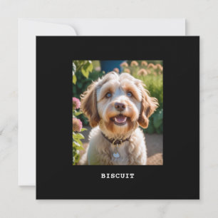 Persoonlijke huisdier foto naam hond kat groetkaar