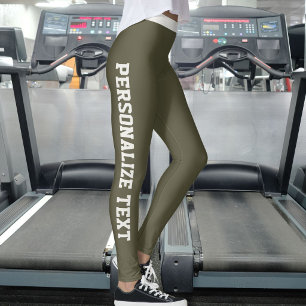 Persoonlijke huisdier kat liefhebber donker olijfg leggings