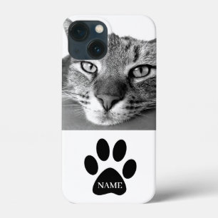 Persoonlijke huisdieren aangepaste foto en naam iPhone 13 mini hoesje