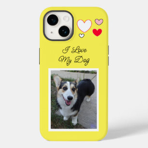 Persoonlijke huisdierfoto Ik hou van mijn hond  Case-Mate iPhone 14 Hoesje