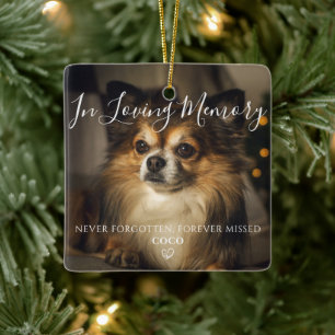 Persoonlijke huisdierherdenkingsherdenking Hond Fo Keramisch Ornament