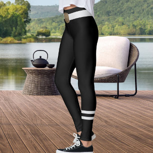 Persoonlijke huisdierliefhebber zwart en grijs scr leggings
