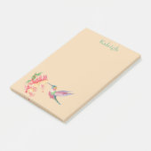 Persoonlijke Hummingbird en Flowers Post het Nota Post-it® Notes (Schuin)
