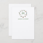 Persoonlijke Hummingbird Note Kaart (Voorkant / Achterkant)