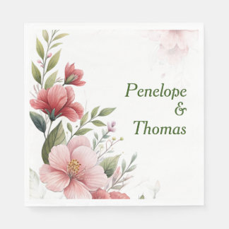 Persoonlijke huwelijks- of babyshower servetten bu