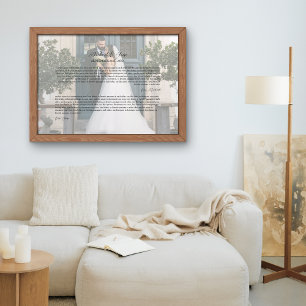 Persoonlijke Huwelijksbelofte Foto Aandenken Afdruk