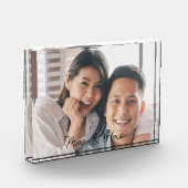 Persoonlijke huwelijksfotoblok voor meneer en mevr fotoblokken (Links)