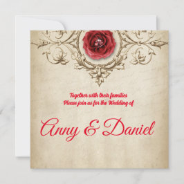 Persoonlijke huwelijksuitnodiging kaart