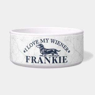 Persoonlijke 'I Love My Dachshund' Voerbakje