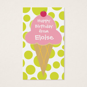 Persoonlijke Ice Cream Cone Cone Calling Label Cal Visitekaartjes