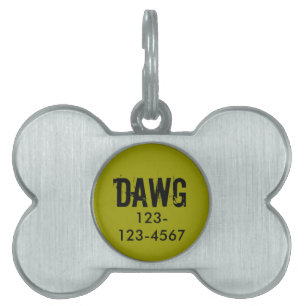 Persoonlijke ID Dog Label Grungy Voeg de naam van Huisdieren Naamplaatje