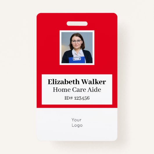 Persoonlijke ID-fotokaart dubbelzijdig geplaatst Badge (Voorkant)