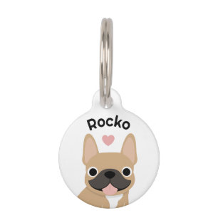 Persoonlijke ID-hanger voor Franse Bulldog, Aangep Huisdierpenning