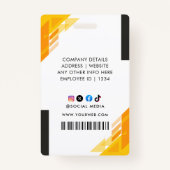 Persoonlijke ID-kaart van bedrijfspersoneel Blauw Badge (Achterkant)