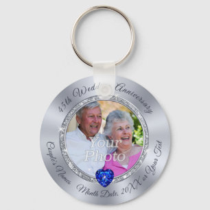 Persoonlijke ideeën van de 45e Wedding Jubileum P Sleutelhanger