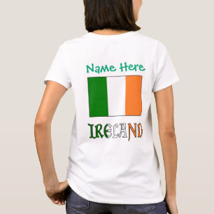 Persoonlijke Ierland Vlag Erfgoed Dames T-shirt
