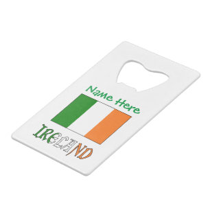Persoonlijke Ierland Vlag Erfgoed Kredietkaart Flessenopener