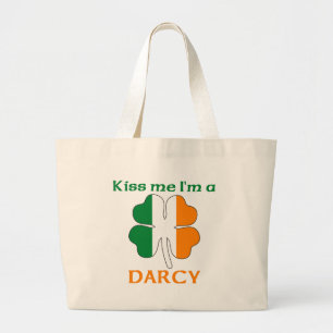 Persoonlijke Iers Kus me Ik ben Darcy Grote Tote Bag