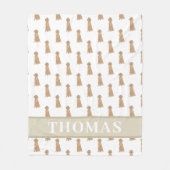 Persoonlijke Ierse Setter  Fleece Deken (Voorkant)