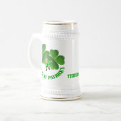 Persoonlijke Ierse St Patrick's day Bierpul (Voorkant links)