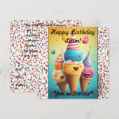 Persoonlijke Ijs Uitnodiging (Voorkant / Achterkant)