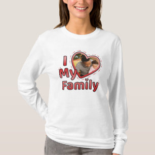 Persoonlijke Ik Hou Van Mijn Familie Foto T-shirt