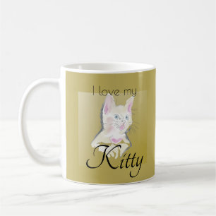 Persoonlijke ik hou van mijn Kat foto Koffiemok