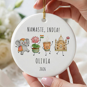 Persoonlijke India-vakantieornament Keramisch Ornament