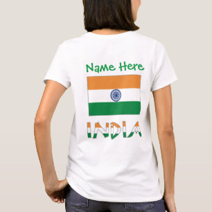 Persoonlijke India Vlag Cadeau Vrouwen T-shirt