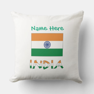 Persoonlijke Indiase Vlag Vierkant Kussen