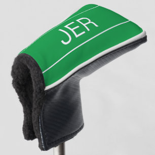 Persoonlijke Initiaal Met Monogram Groen Bescherme Golfheadcover