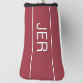 Persoonlijke Initiaal met Monogram Rode Statement Golfheadcover (Draai 90)
