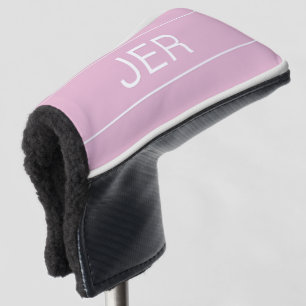 Persoonlijke Initiaal Met Monogram Roze Beschermen Golfheadcover