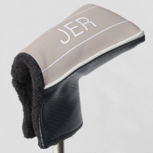 Persoonlijke Initiaal Monogram Bruine Statement Golfheadcover