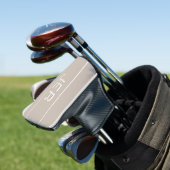 Persoonlijke Initiaal Monogram Bruine Statement Golfheadcover (Insitu)