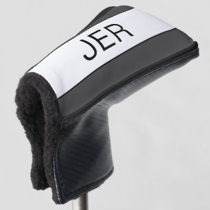 Persoonlijke Initiaal Monogram Donkergrijze Putter Golfheadcover