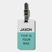 Persoonlijke Initialen Bagage Bag Labels, speciaal Bagagelabel (Voorkant verticaal)